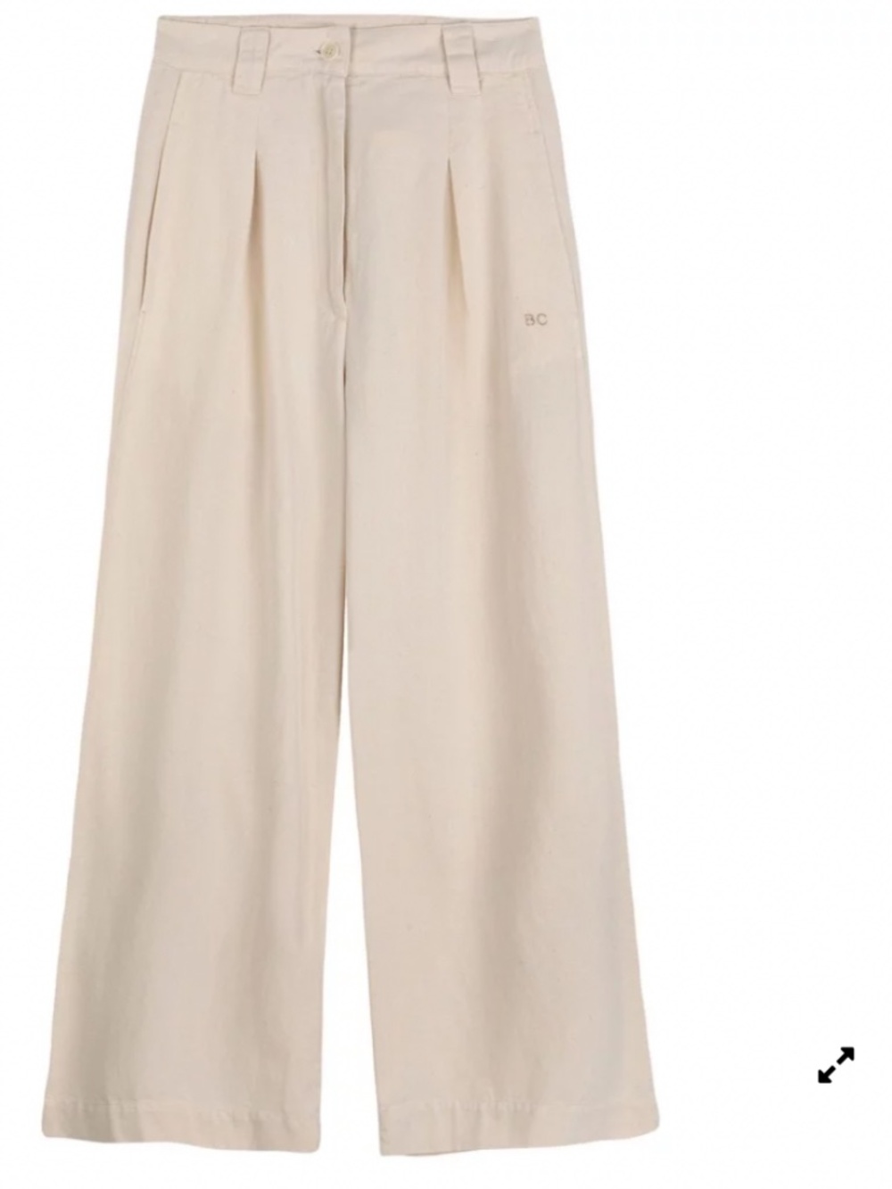 Bobo Choses Wide leg pleated adult pants beige L